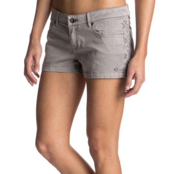 Roxy Pants - ROXY TITANIUM GRAY GREY WOMEN'S CASUAL SHORTS 28